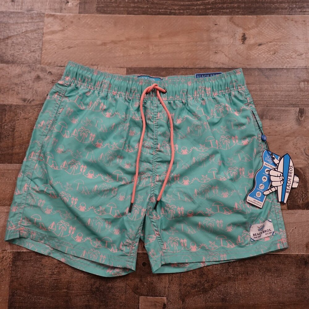 Beach Bros‎ Quick-Dry Swim Trunks – Men's Size Large – NWT